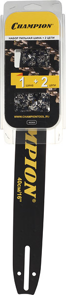 Шина Champion 16" шаг 3/8" паз 1,3 мм 56 звеньев с двумя цепями (952930)