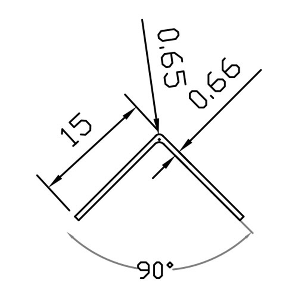 Уголок ПВХ 15х15х2700 мм прозрачный