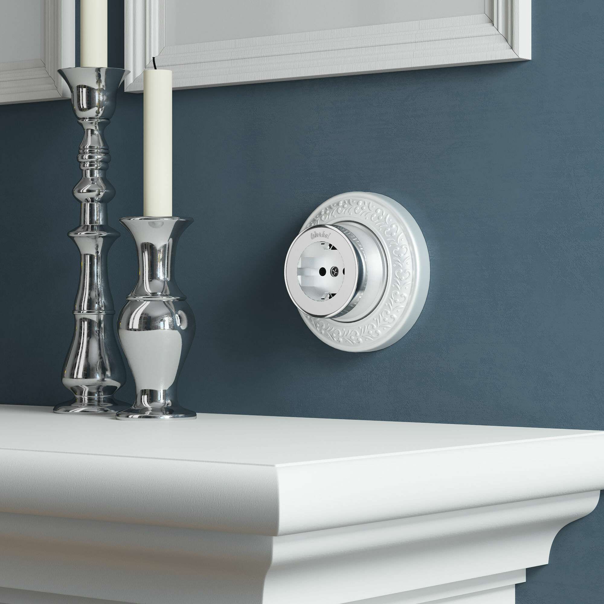 Розетка Werkel накладная матовое серебро (a055929)