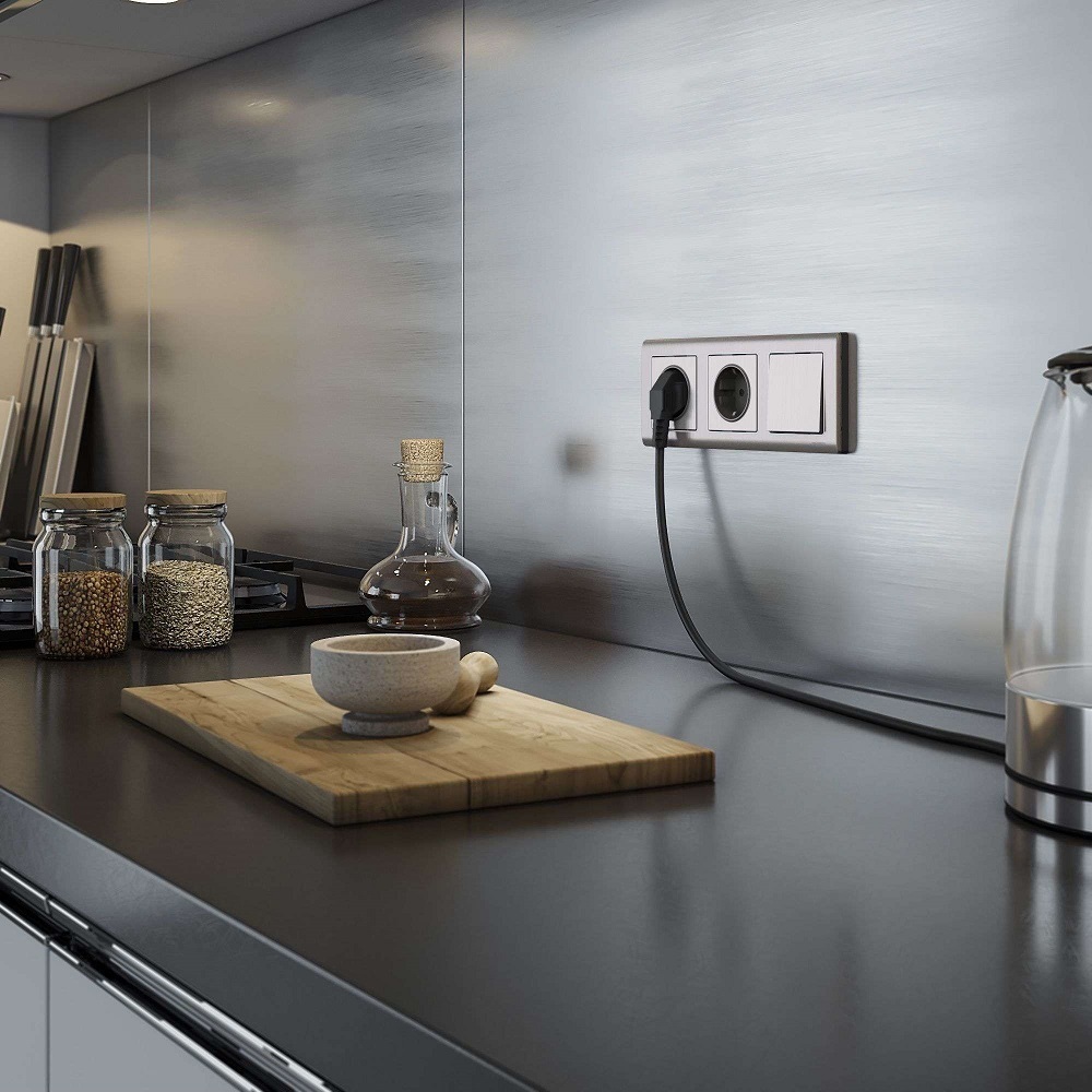 Выключатель Werkel одноклавишный встраиваемый никель глянцевый проходной (a051092)