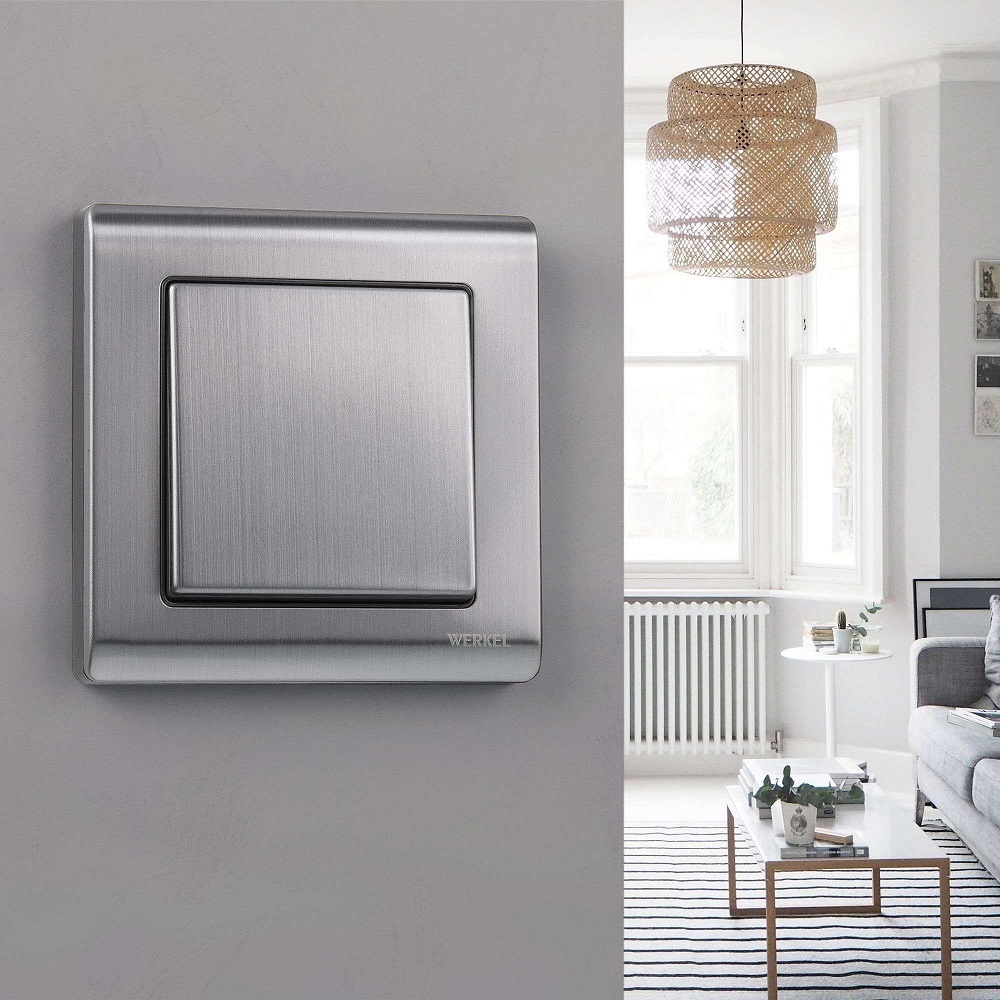 Выключатель Werkel одноклавишный встраиваемый никель глянцевый проходной (a051092)