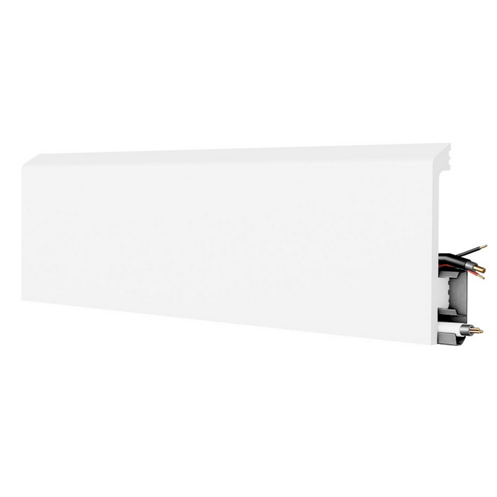 Плинтус экополимер Winart Pro 80х17х2000 мм белый с монтажной планкой (90.80.001.001)