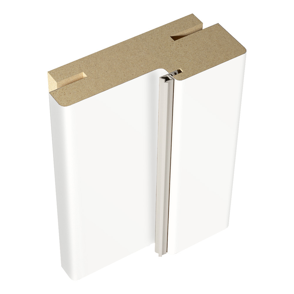 Коробка дверная телескопическая Smart H1/М1 74х30х2100 мм ПВХ эмалит белая с петлями (2,5 шт.)