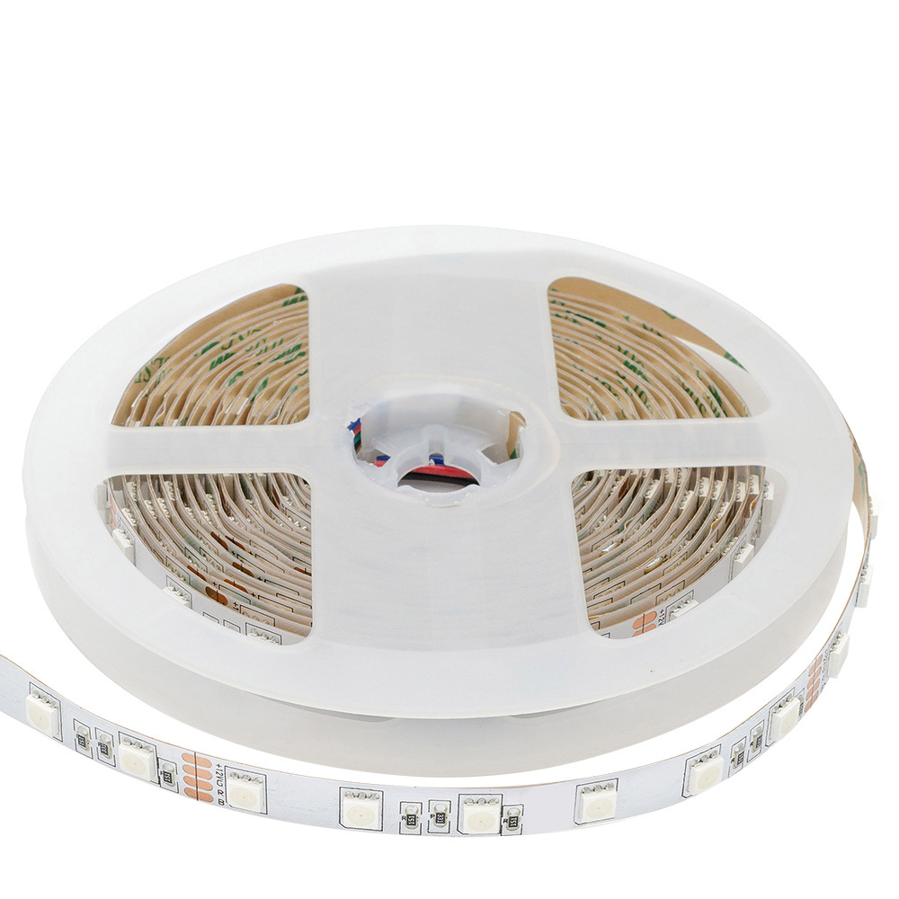 Лента светодиодная SMD 5050 RGB свет 24 В 15 Вт/м 5 м IP20 Apeyron (153КП)