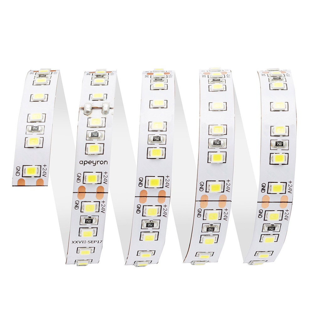 Лента светодиодная SMD 2835 6500К 24 В 20 Вт/м 5 м IP20 Apeyron (105ОО)