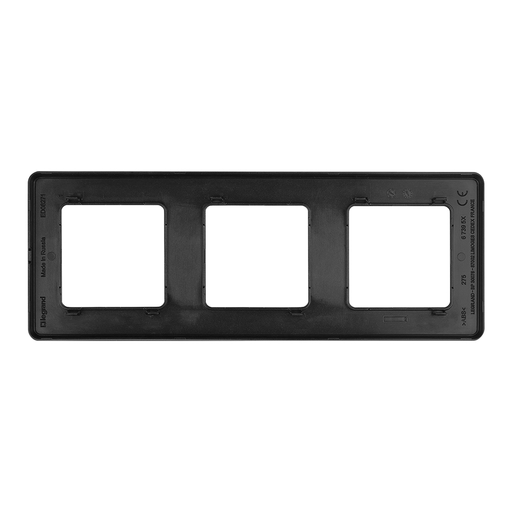 Рамка Legrand Inspiria трехместная антрацит (673953)