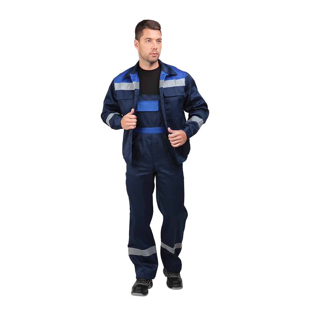 Костюм мужской защитный ГК Спецобъединение Мастер 52-54 рост 182-188 см темно-синий