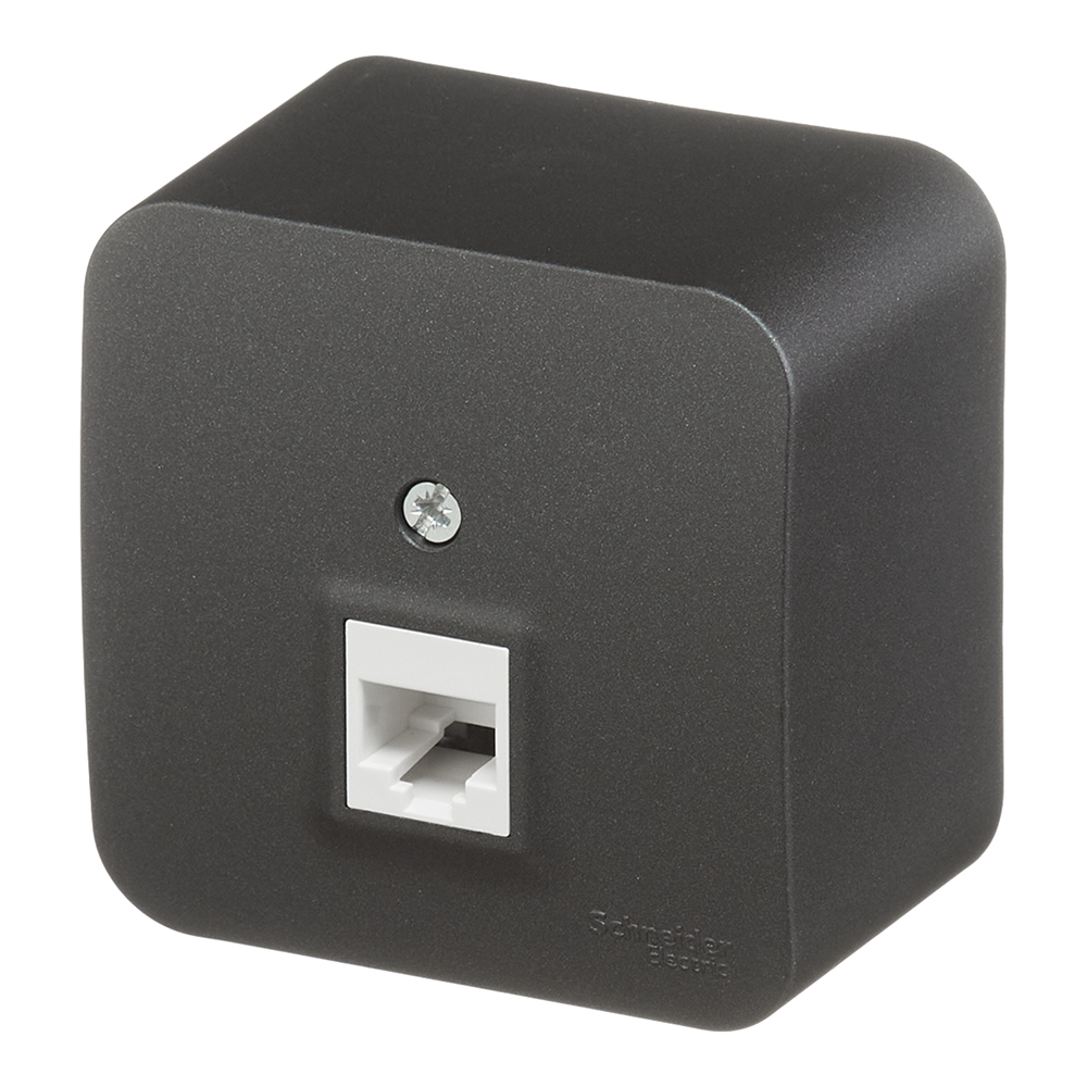 Розетка компьютерная Systeme Electric Blanca накладная антрацит RJ45 (BLNIA045006)