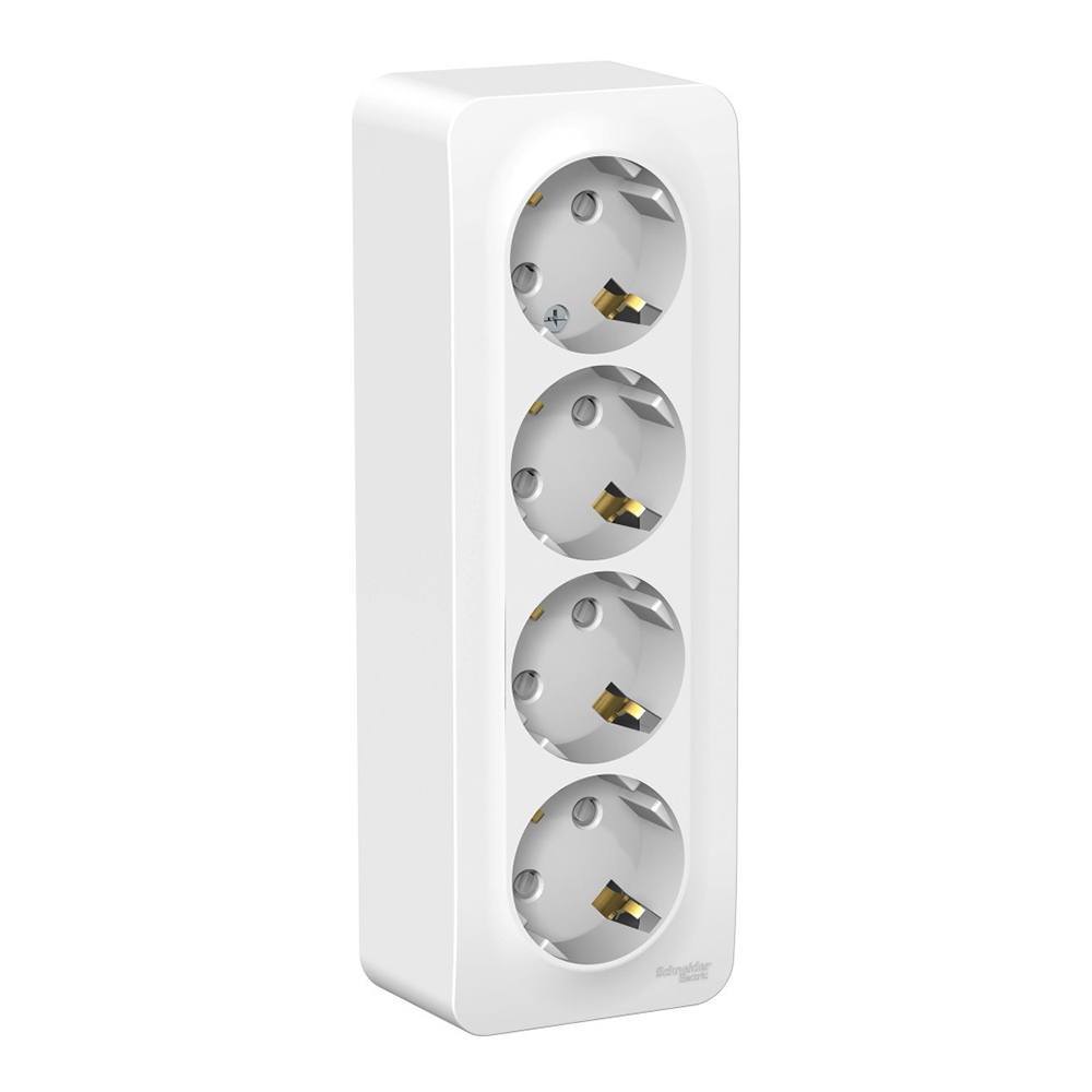 Розетка Systeme Electric Blanca накладная белая со шторками (BLNRA011411)