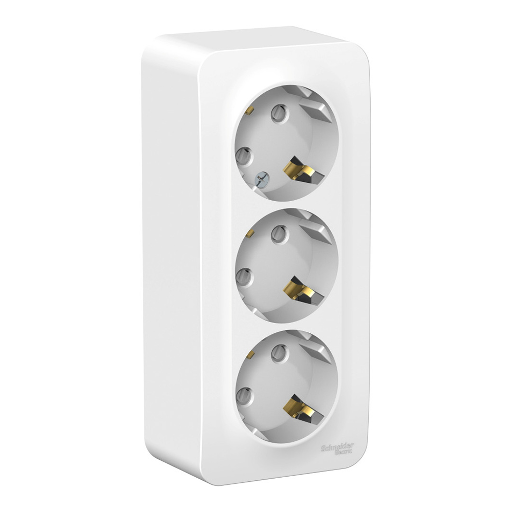 Розетка Systeme Electric Blanca накладная белая со шторками (BLNRA011311)