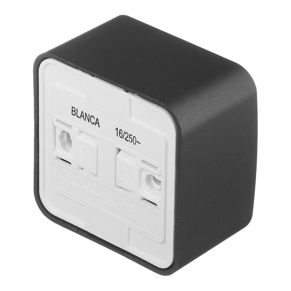 Розетка Systeme Electric Blanca накладная антрацит (BLNRA010116)