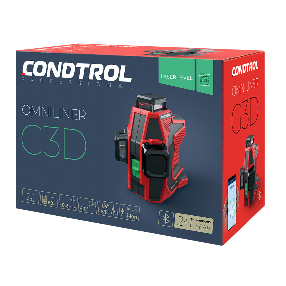 Нивелир лазерный Condtrol Omniliner G3D (1-4-996) со штативом Condtrol Pillar