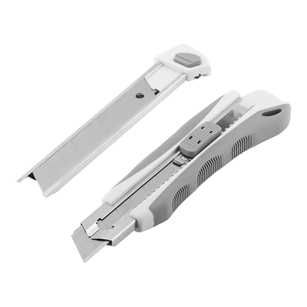 Нож строительный КМ 25 мм с ломающимся лезвием пластиковый корпус с винтовым стопором