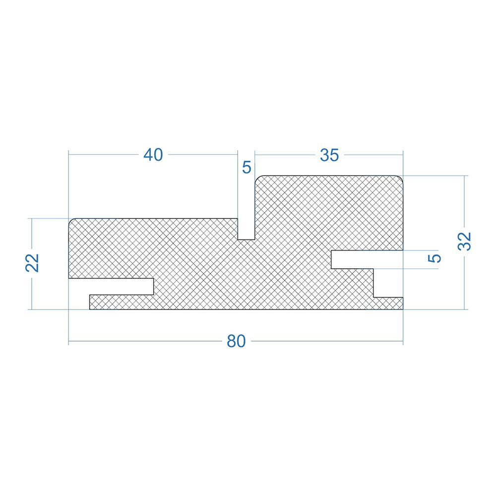 Коробка дверная телескопическая Мона/Честер 80х32х2100 мм эмаль белая (2,5 шт.)