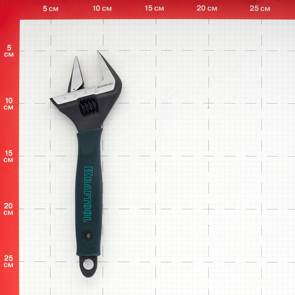 Ключ разводной с тонкими губками Kraftool Professional 200 мм двухкомпонентная рукоятка