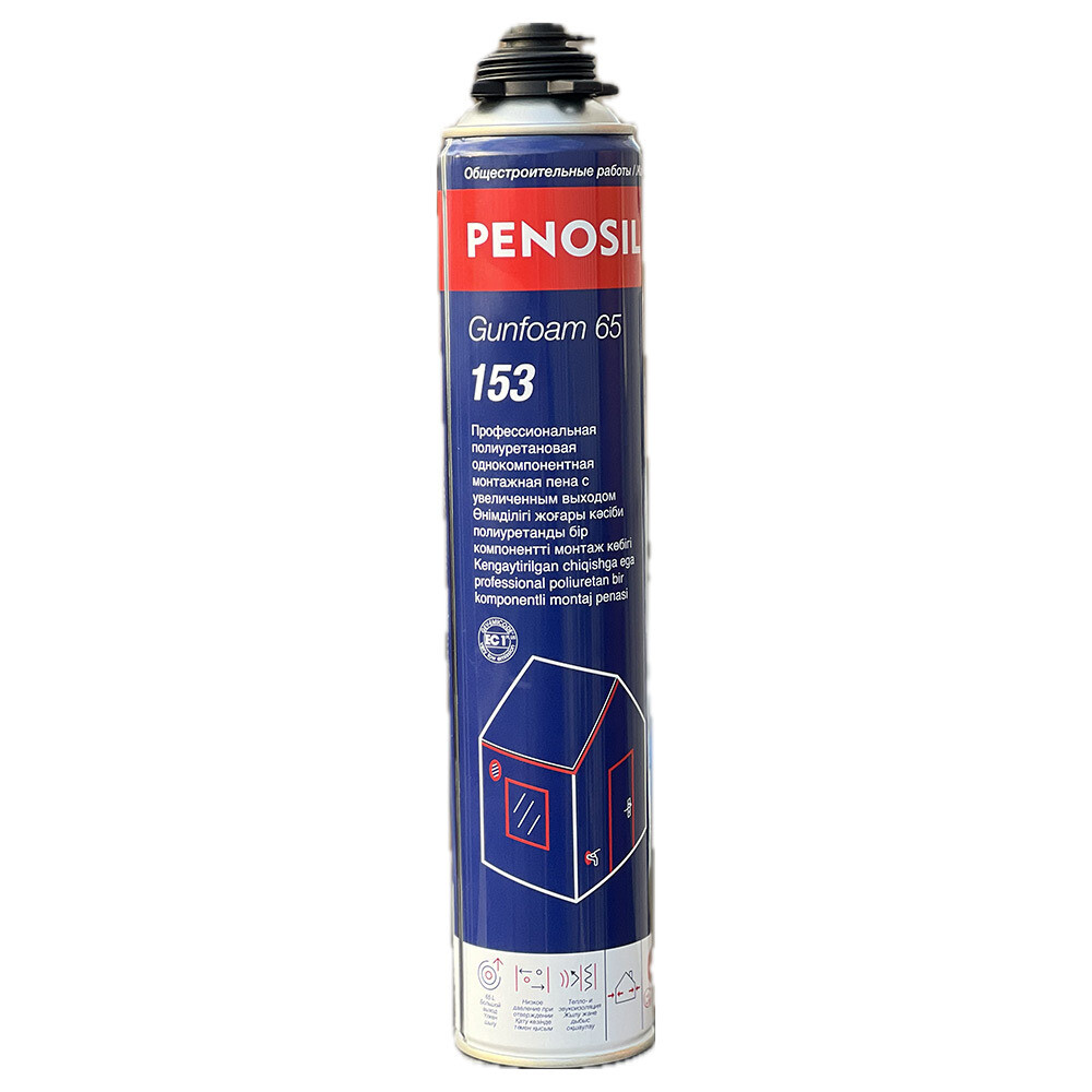Пена монтажная профессиональная Penosil Premium Gunfoam 65 / Gunfoam 65 153 летняя 870 мл