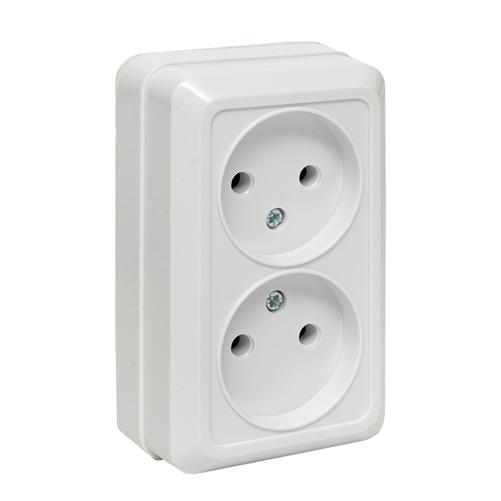 Розетка EKF Рим накладная белая (ENR10-102-10)