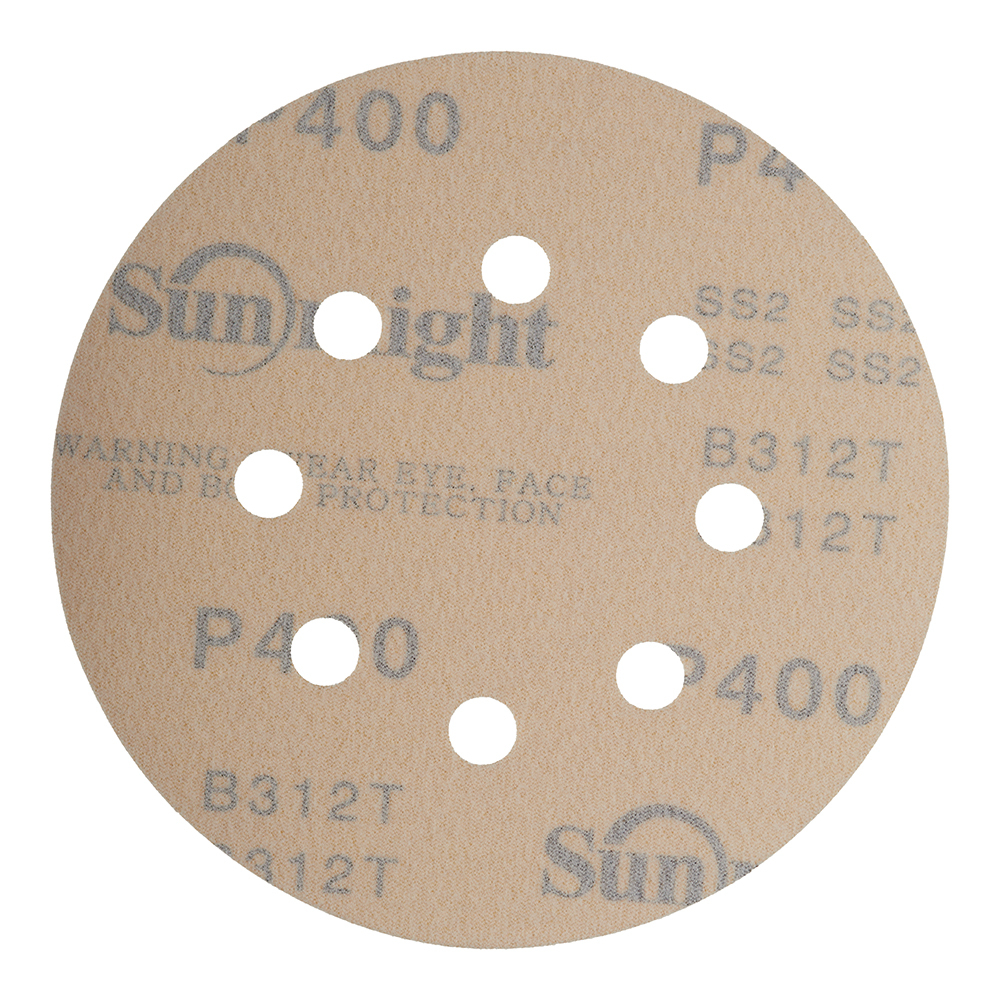 Диск шлифовальный Sunmight Gold d125 мм P400 на липучку бумажная основа (5 шт.)