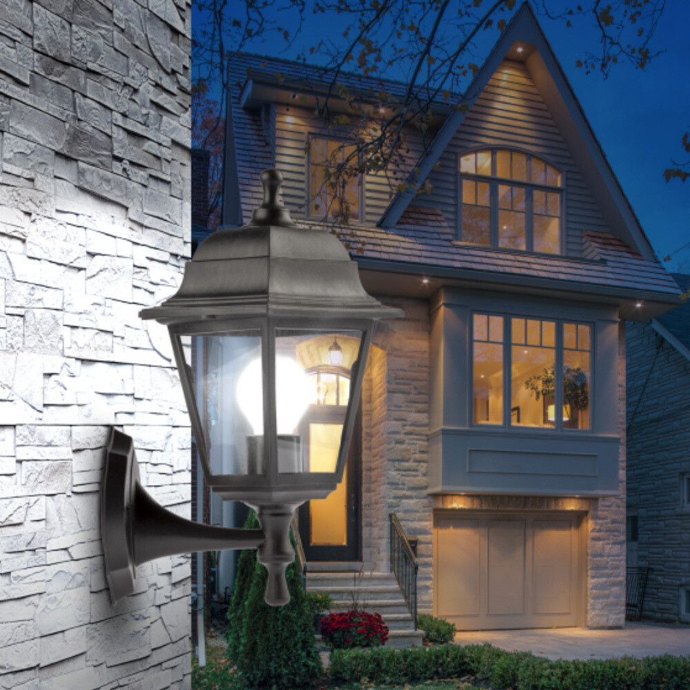 Светильник садово-парковый настенный Svet Леда черный E27 60 Вт IP44 (1201-00341)