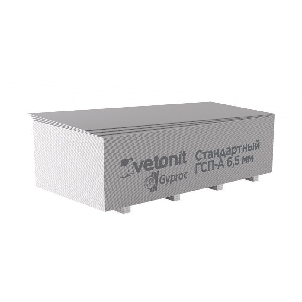 Гипсокартон Vetonit (Gyproc) 2500х1200х6,5 мм реставрационный