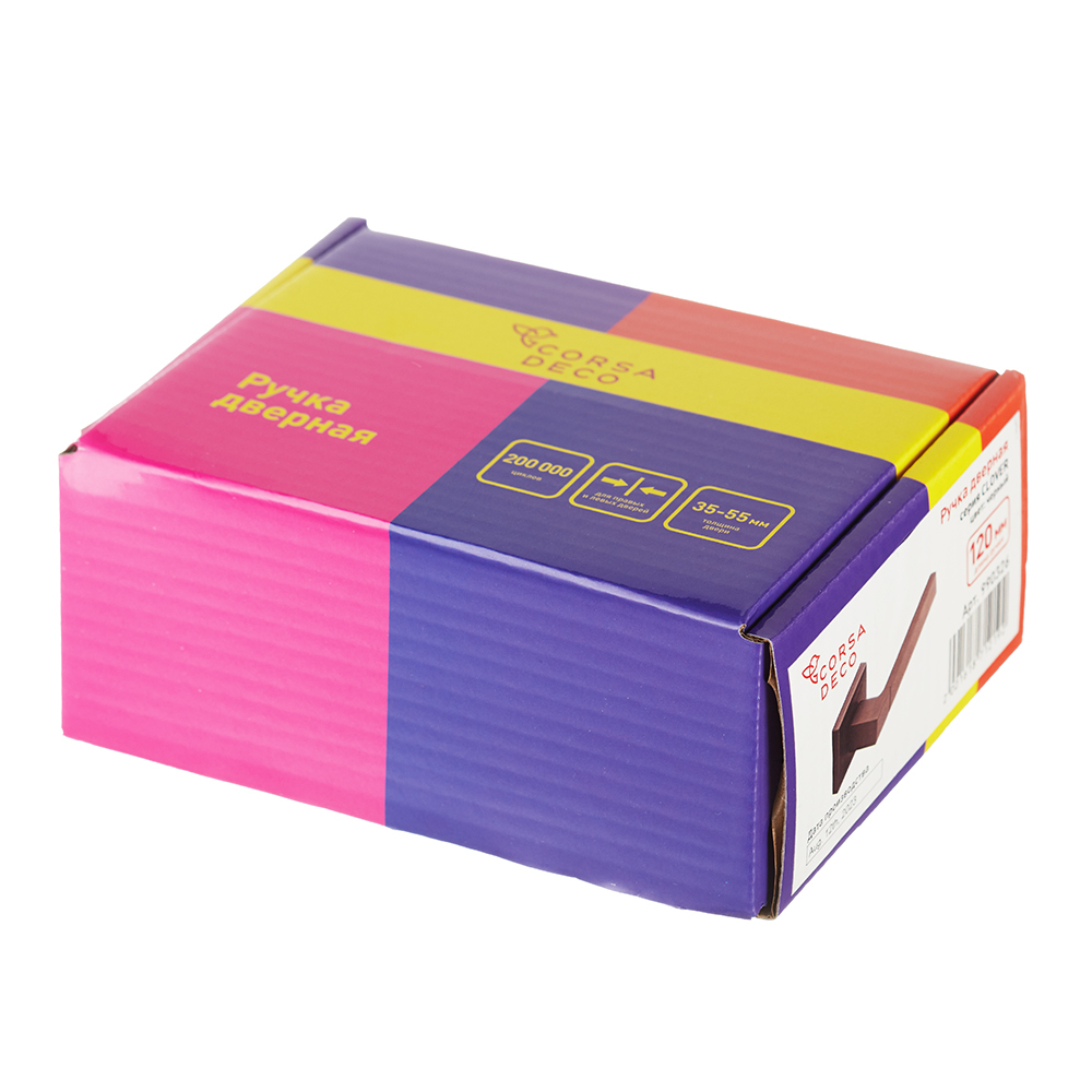 Ручка дверная Corsa Deco Clover квадратная розетка черная (990326)