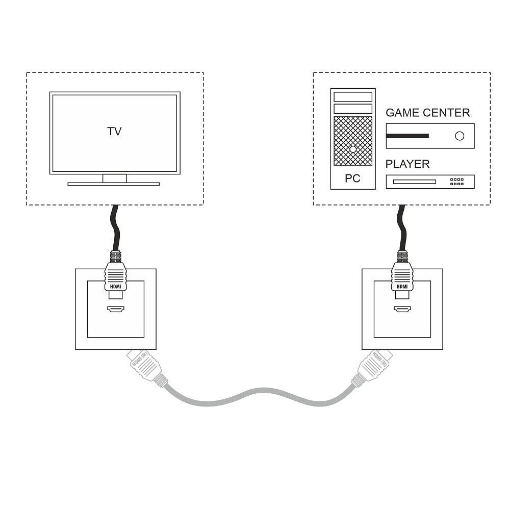 Розетка HDMI Werkel встраиваемая серебряная (a039268)