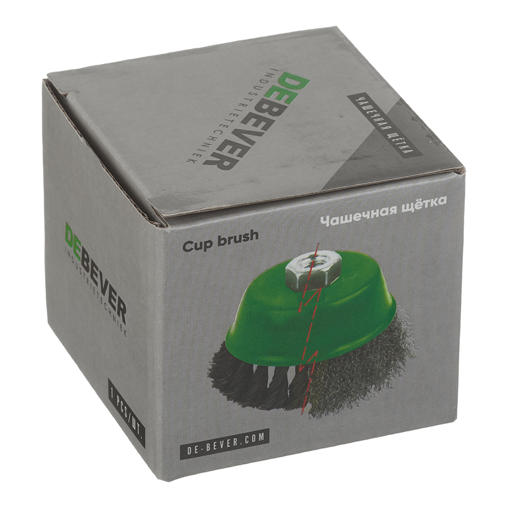 Корщетка для УШМ и УПМ Debever витая жесткая чашеобразная d65 мм М14 сталь