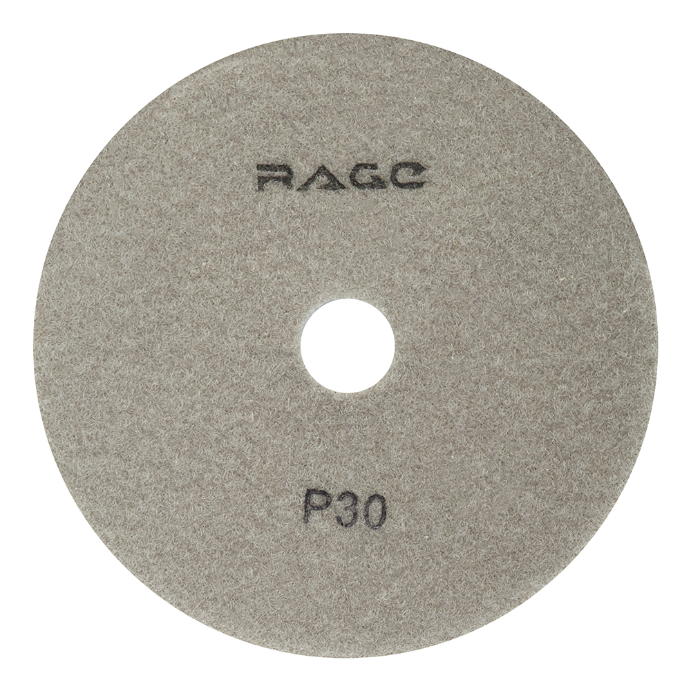 Круг алмазный шлифовальный по камню Rage by Vira гибкий d125 мм P30 для мокрого шлифования