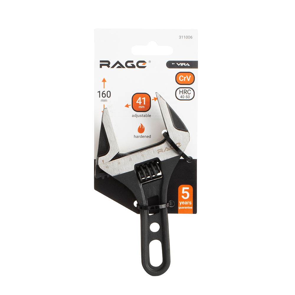 Ключ разводной Rage by Vira 160 мм