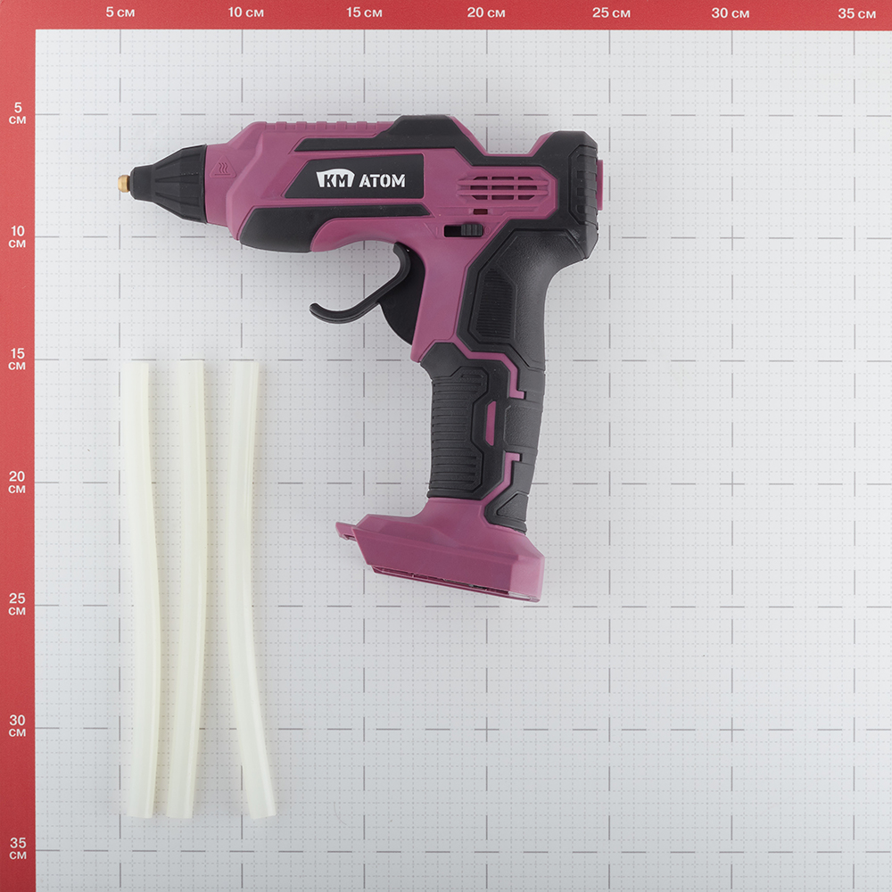 Пистолет клеевой аккумуляторный КМ АТОМ 18 В без АКБ и ЗУ (CHGG-181)