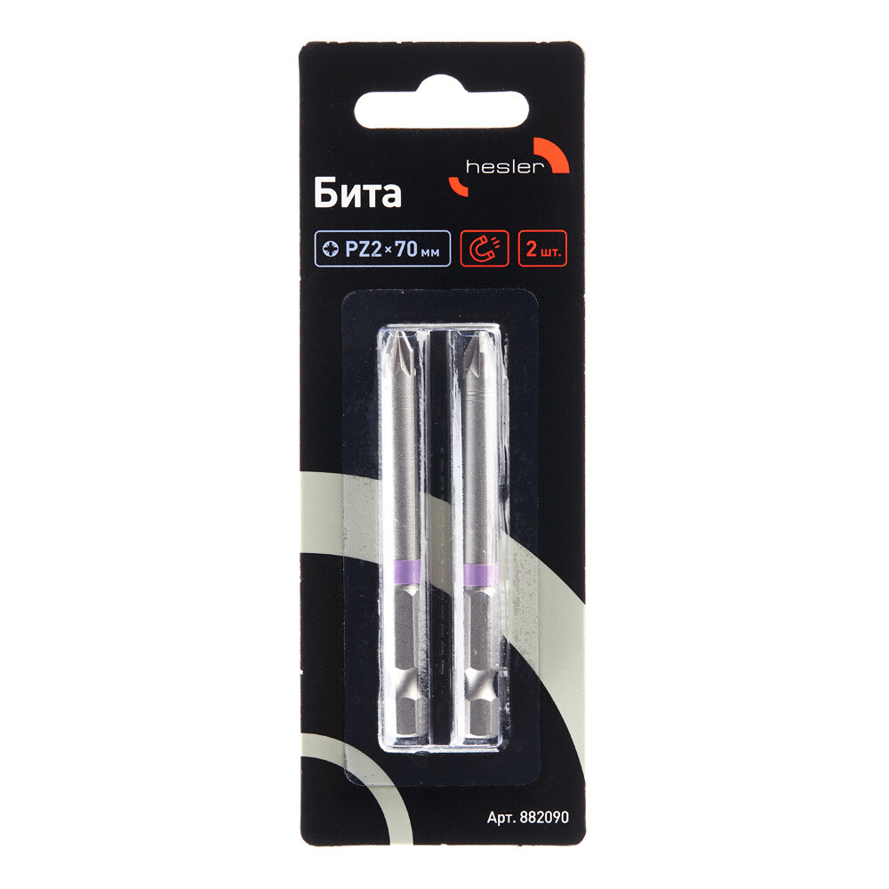 Бита Hesler (882090) PZ2 магнитная 70 мм (2 шт.)