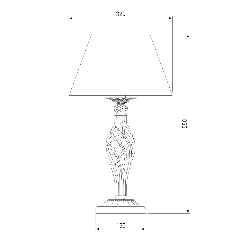 Лампа настольная E14 40 Вт Eurosvet Selesta (72985)