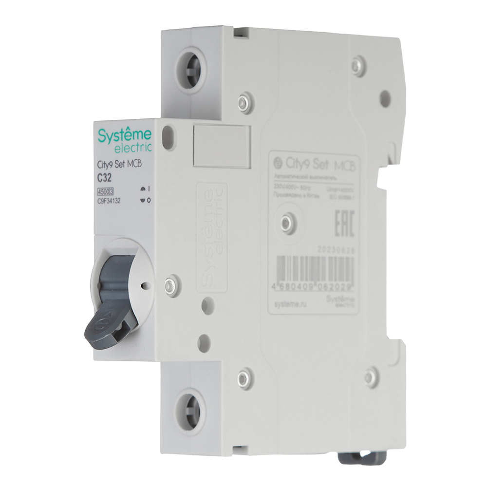 Автоматический выключатель модульный Systeme Electric City9 Set 1P 32А тип C 4,5 кА 230 В (C9F34132)