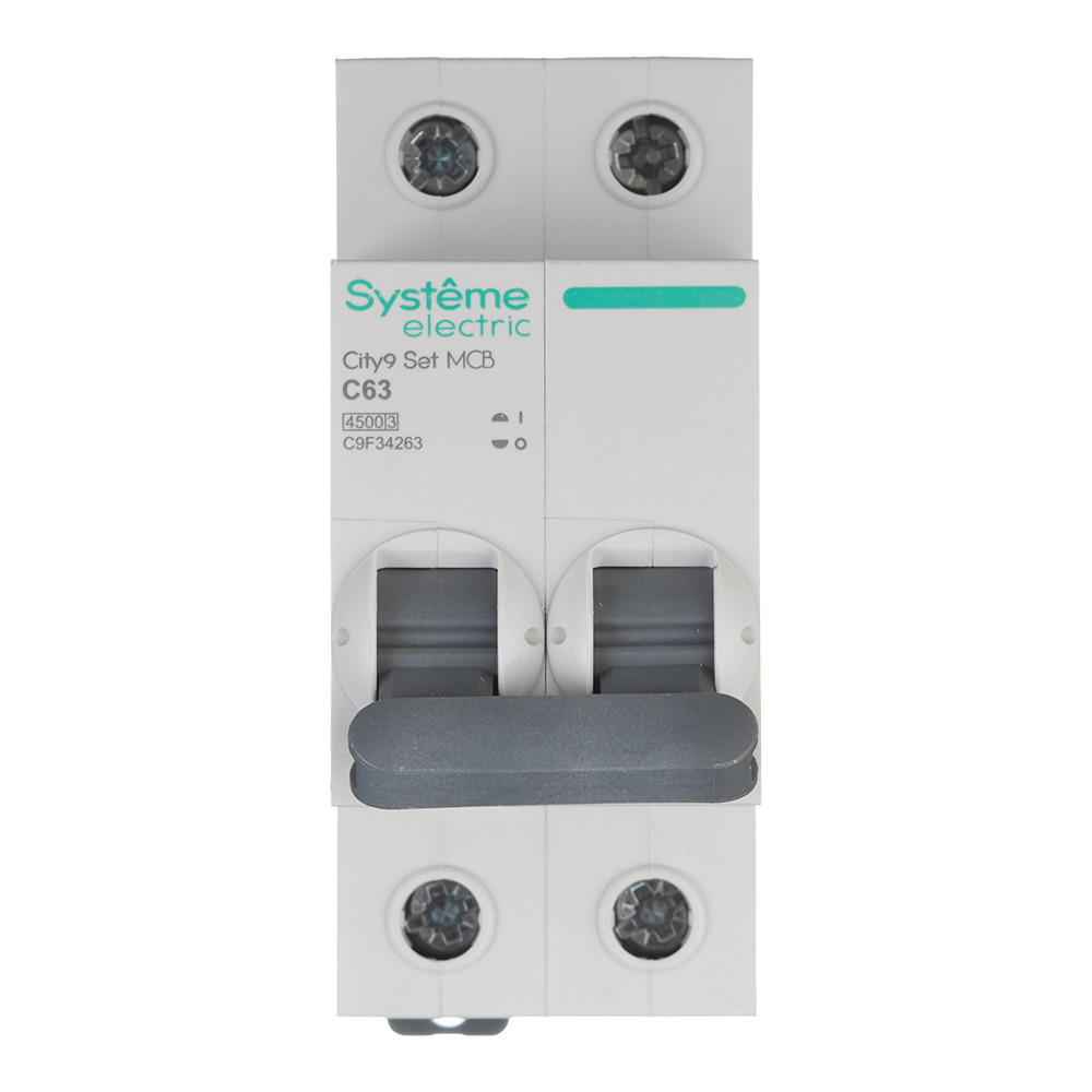 Автоматический выключатель модульный Systeme Electric City9 Set 2P 63А тип C 4,5 кА 230 В (C9F34263)