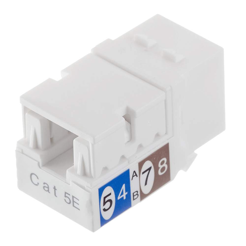 Переходник компьютерный Hyperline Keystone RJ45 8P8C CAT5e серый (432595)