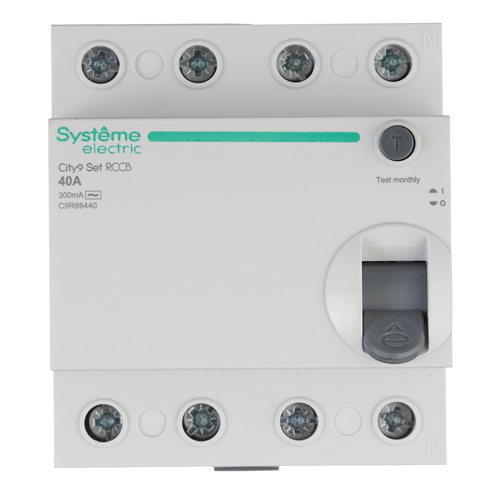 УЗО Systeme Electric City9 Set ВДТ 40А 3P+N тип AC 300 мА 6 кА (C9R66440)