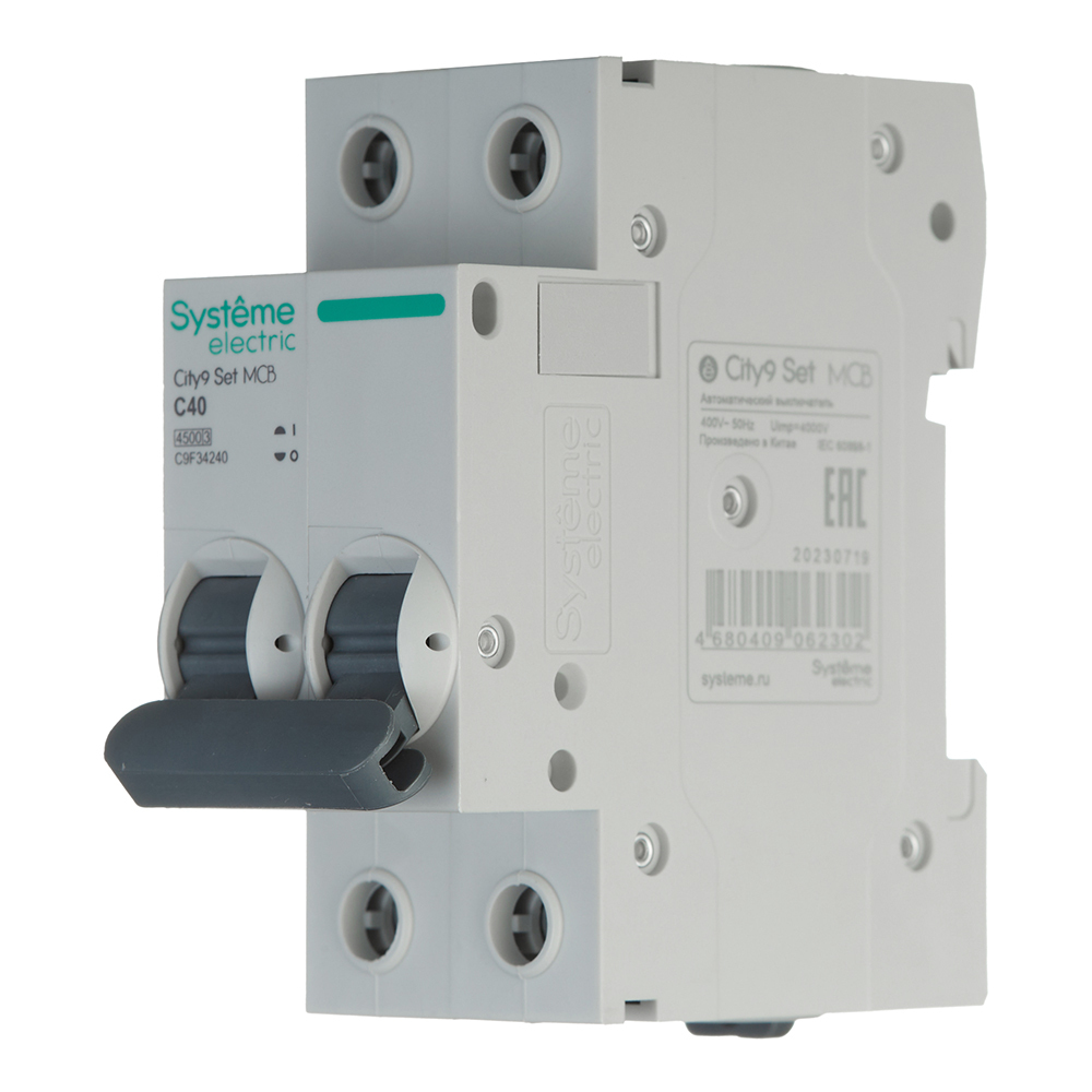 Автоматический выключатель модульный Systeme Electric City9 Set 2P 40А тип C 4,5 кА 230 В (C9F34240)