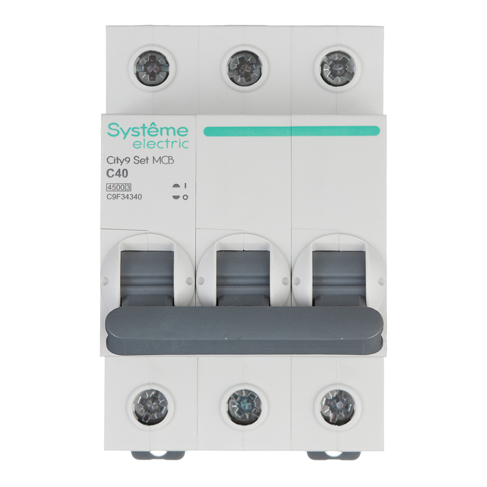 Автоматический выключатель модульный Systeme Electric City9 Set 3P 40А тип C 4,5 кА 230 В (C9F34340)