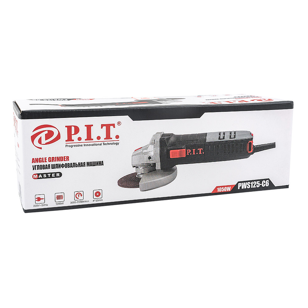 Шлифмашина угловая электрическая P.I.T. PWS125-C6 1000 Вт d125 мм