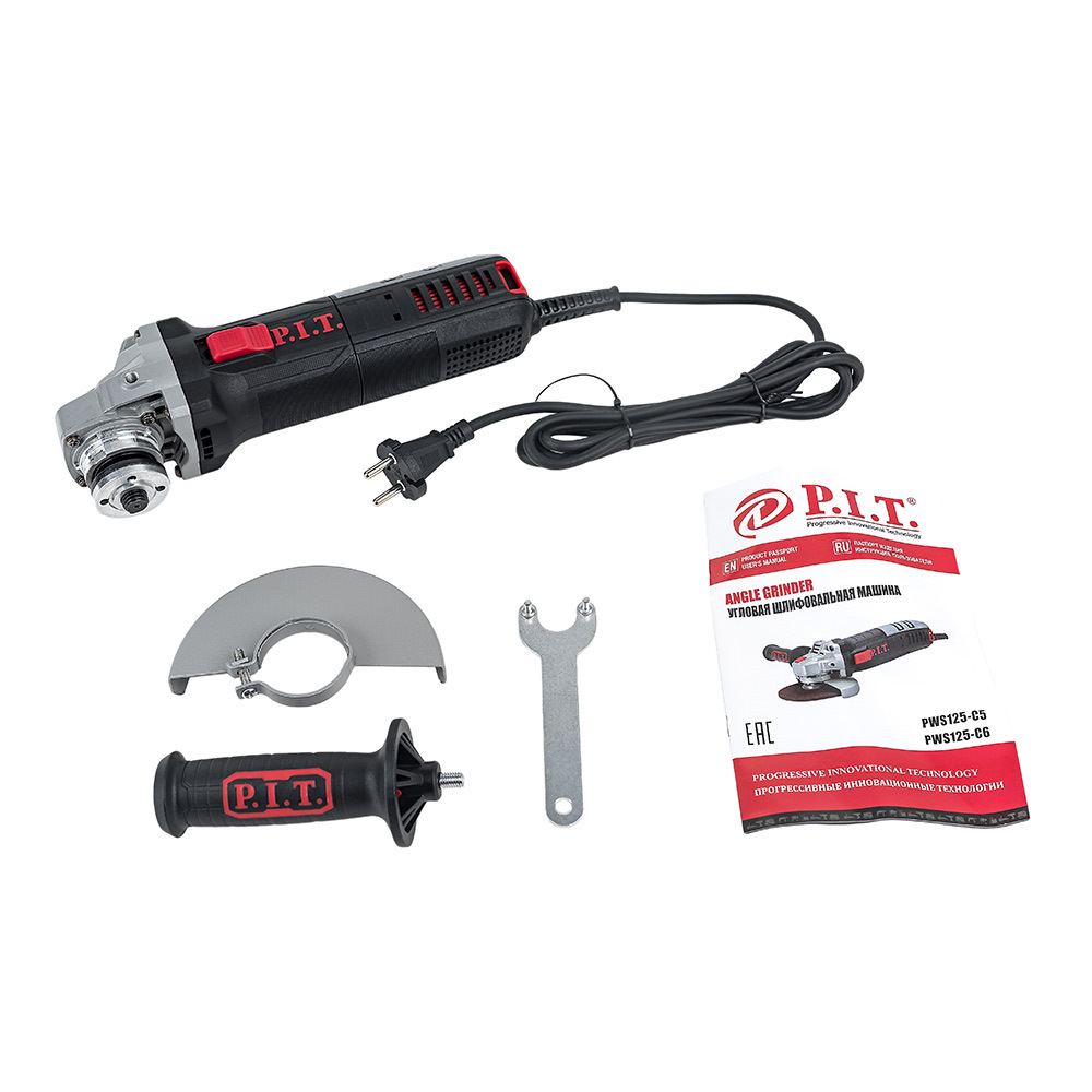 Шлифмашина угловая электрическая P.I.T. PWS125-C6 1000 Вт d125 мм