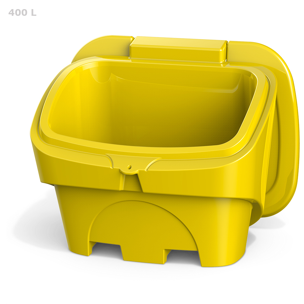 Ящик для песка и реагентов полиэтиленовый Polimer Group желтый 400 л