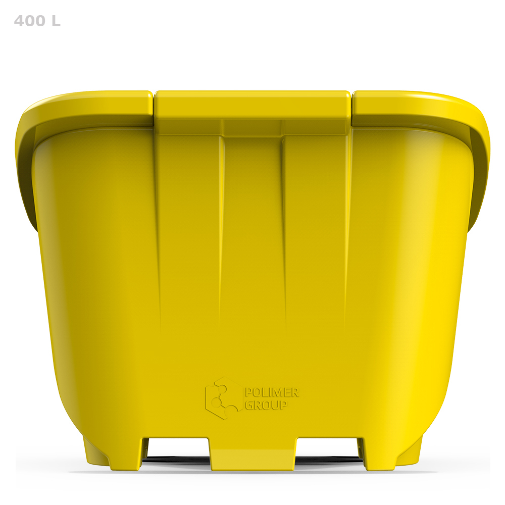Ящик для песка и реагентов полиэтиленовый Polimer Group желтый 400 л