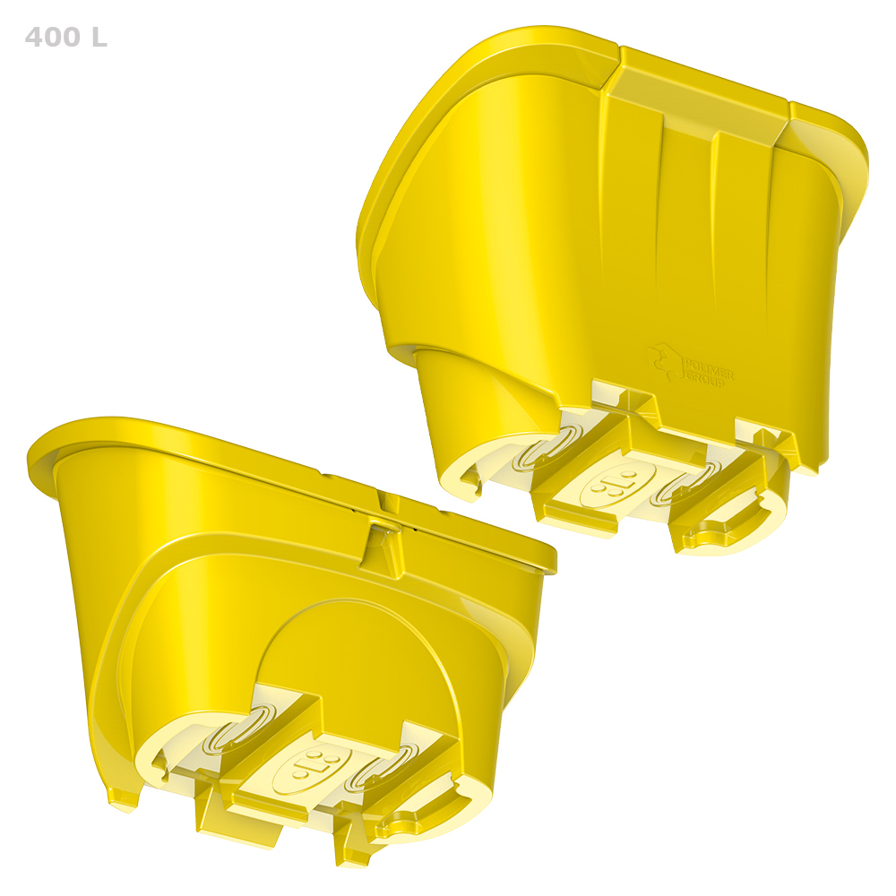 Ящик для песка и реагентов полиэтиленовый Polimer Group желтый 400 л