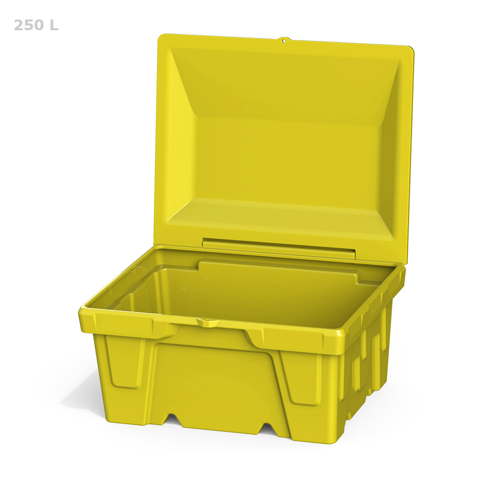Ящик для песка и реагентов полиэтиленовый Polimer Group желтый 250 л