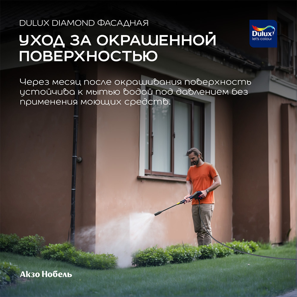 Краска фасадная Dulux/Luxium Professional Diamond акриловая база BC бесцветная 2,25 л