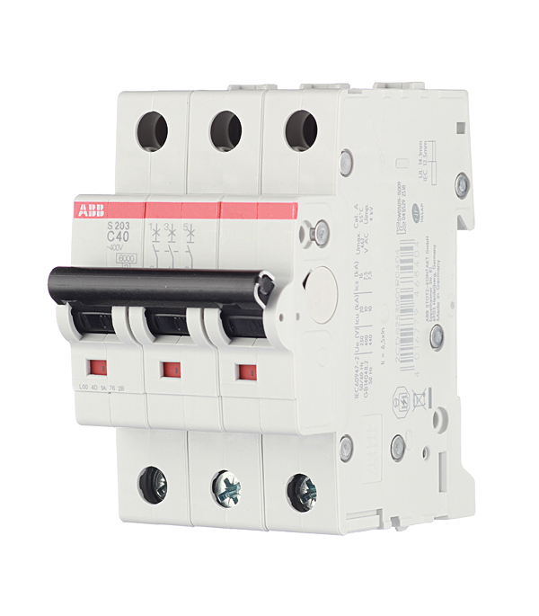 Автоматический выключатель модульный ABB S203 3P 40А тип C 6 кА 400 В (2CDS253001R0404)