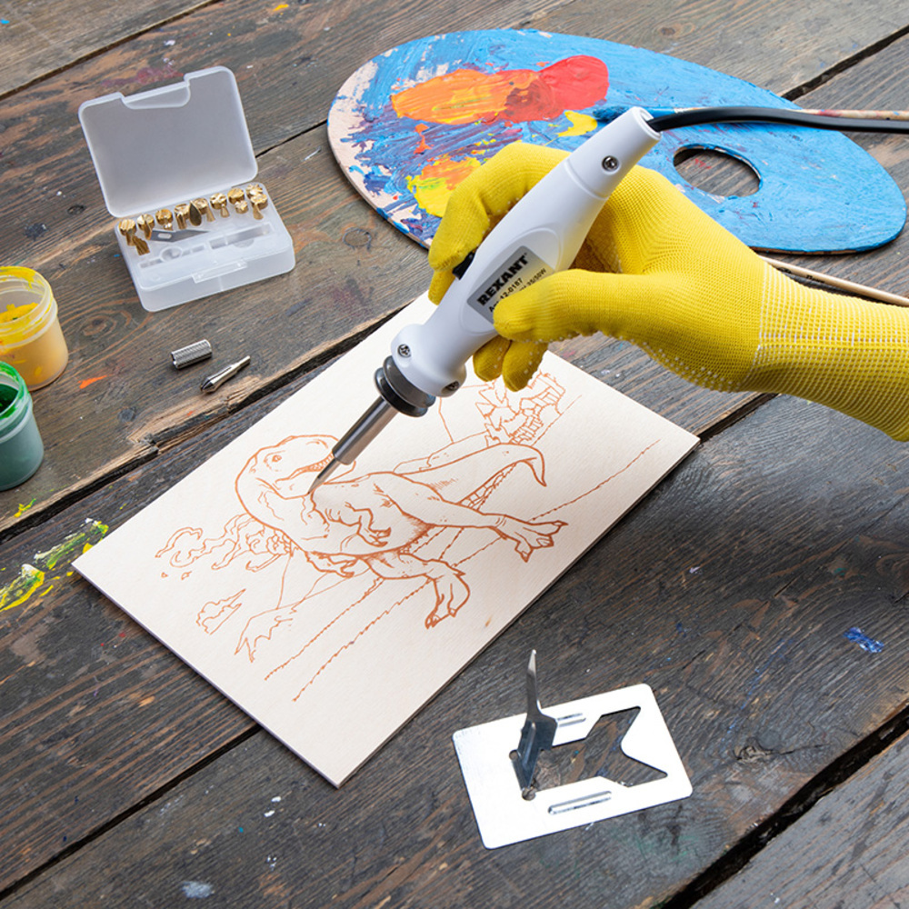 Выжигатель Rexant 50 Вт 230 В 21 насадка (12-0187)