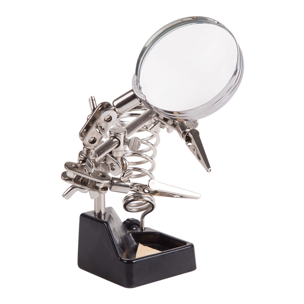 Держатель Rexant Третья рука с лупой х2.5 (12-0252)