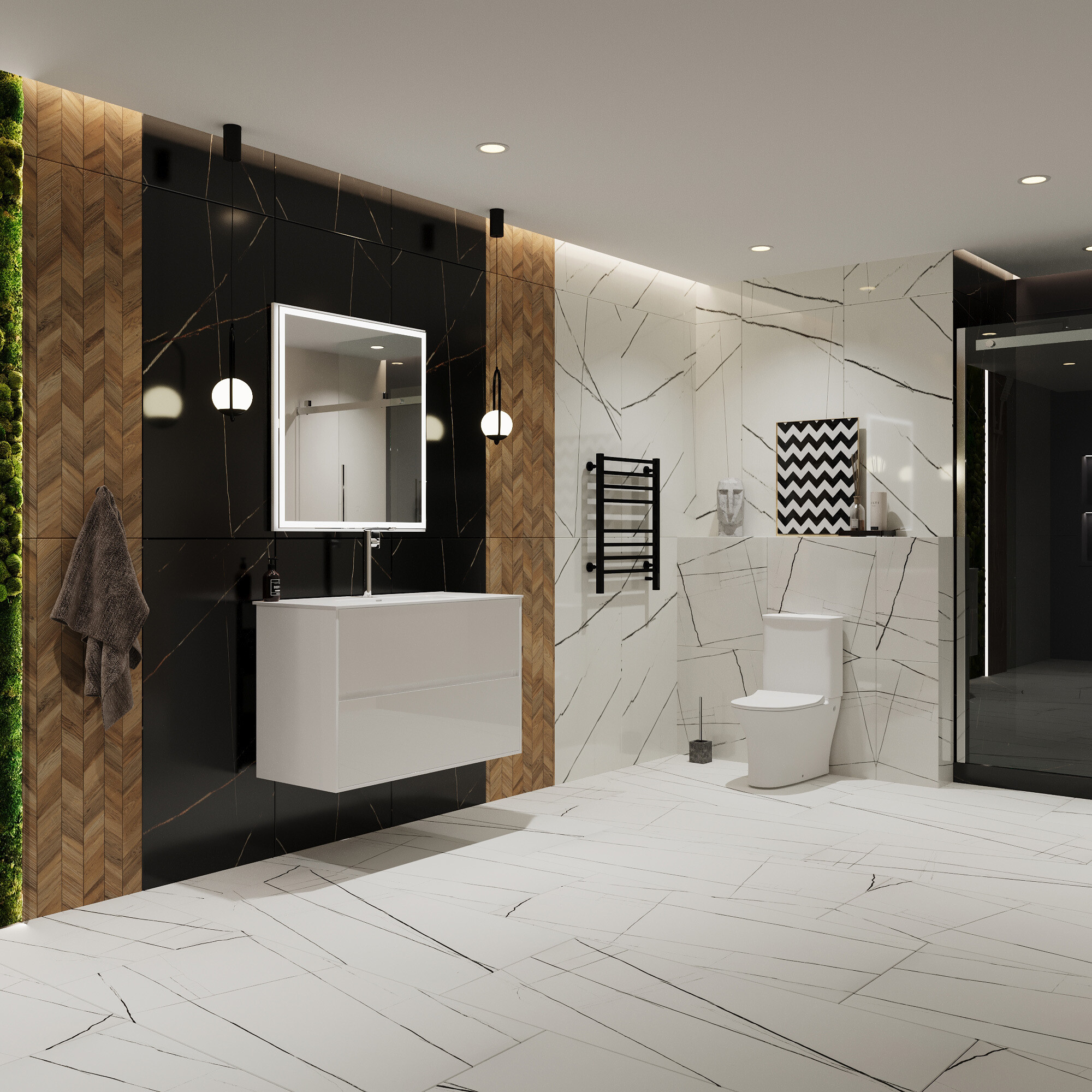 Керамогранит Lavelly Marble Accent белый матовый 1200х600х8,5 мм (2 шт.=1,44 кв.м)