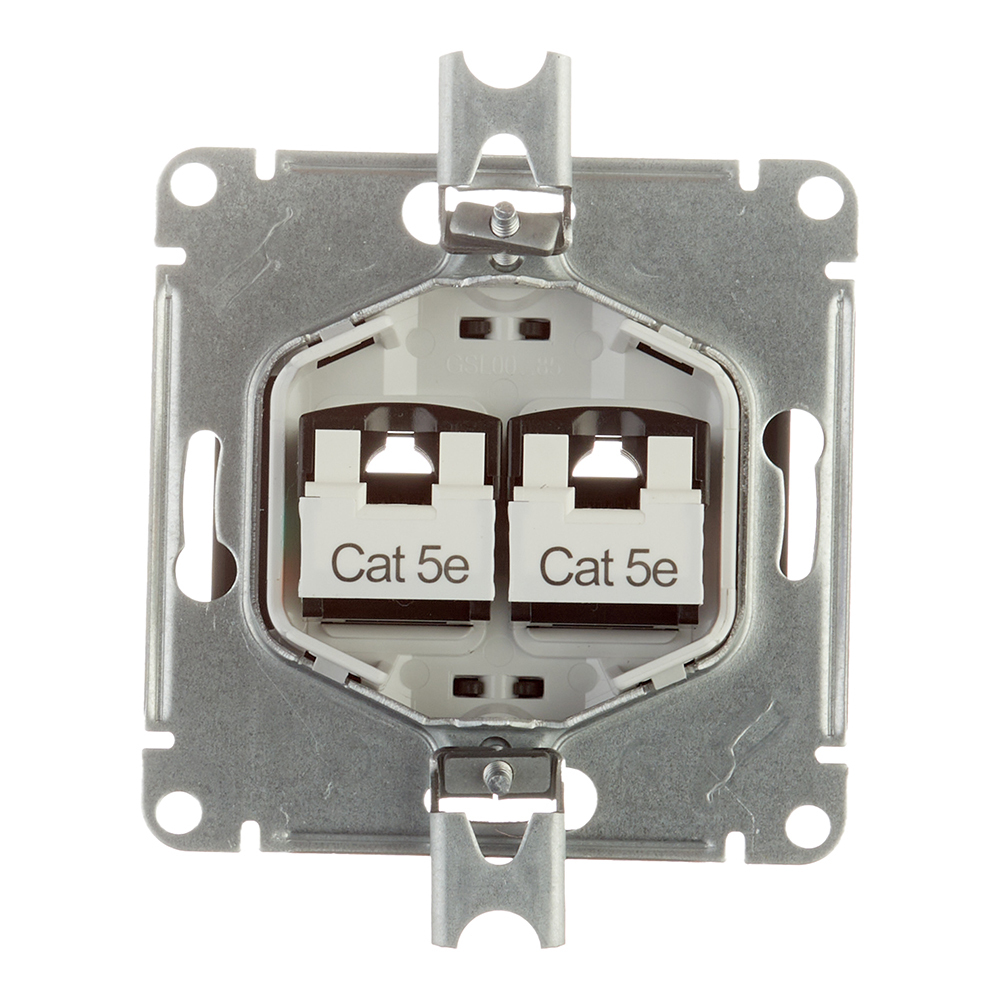 Розетка компьютерная Systeme Electric Glossa встраиваемая антрацит 2хRJ45 (GSL000785KK)